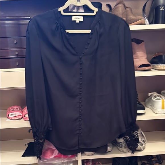 L'AGENCE Black Blouse Elegant Top - Picture 1 of 3